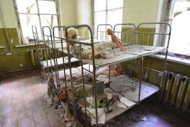 Çernobil Yasak Bölge terk edilmiş binalar.