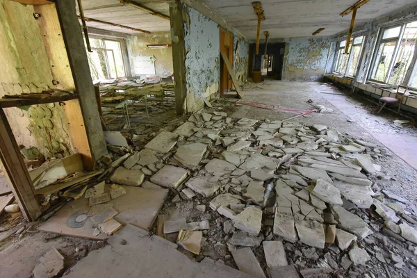 Chernobyl Exclusion Zone Edifícios Abandonados — Fotografia de Stock