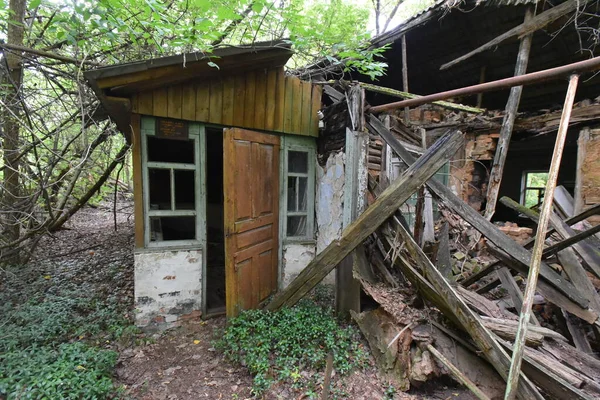 Exklusion Tjernobyl Zon Övergivna Byggnader — Stockfoto