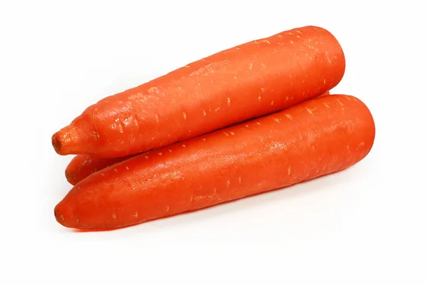 Fresh carrots isolated on white background — Stock Photo, Image