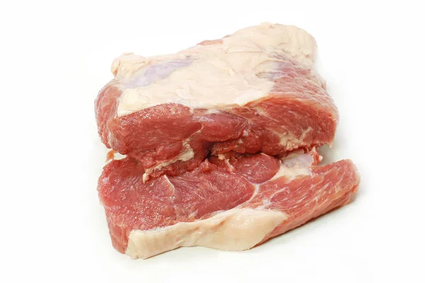 Vers varkensvlees geïsoleerd op wit — Stockfoto