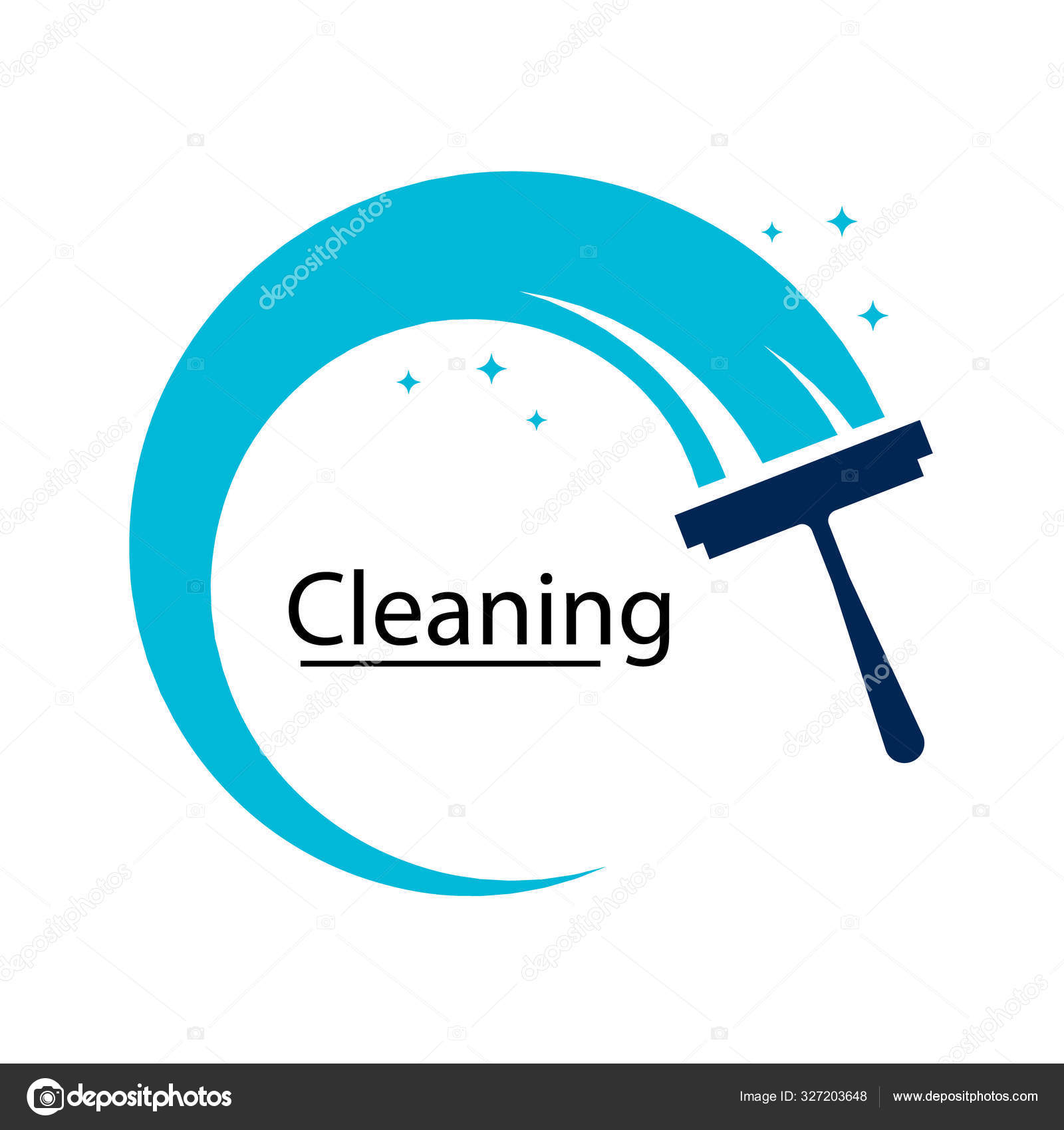 Cleaning Clean Service Logo Icon Vector Image By C Paintermaster Vector Stock