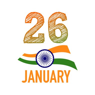 vector illustration .den the Republic of India on January 26