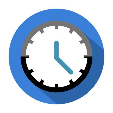 Beyaz arkaplanda saat simgesi izole edildi