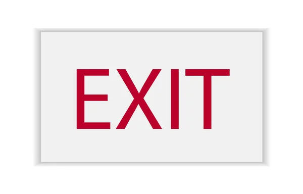 Bedrijfskantoor Exit Sign Close-up — Stockvector