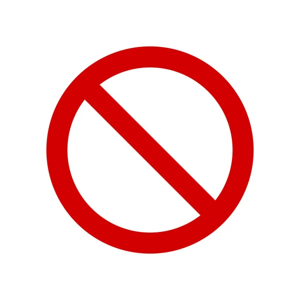 Stop teken vector rood pictogram. — Stockvector