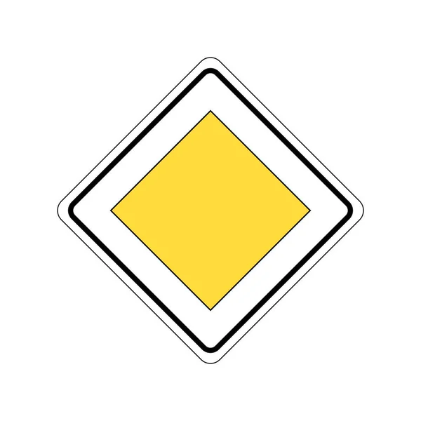 Priority road sign, vector — Stock Vector