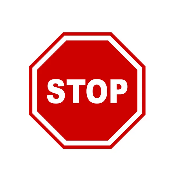 Berhenti ikon tanda - Stok Vektor