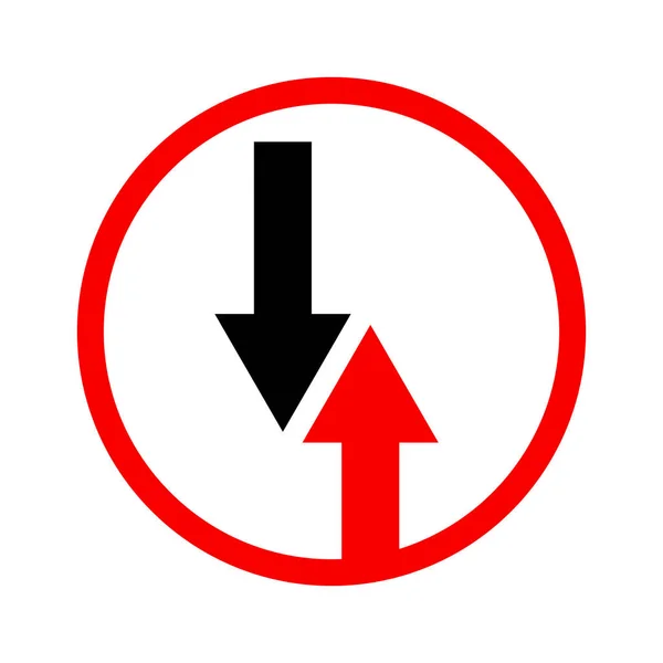 Prioridad de advertencia de carretera de señalización — Vector de stock
