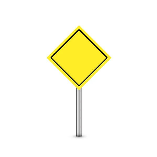 Panneau de signalisation jaune blanc — Image vectorielle