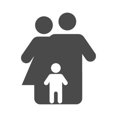 Beyaz arkaplanda vektör ailesi simgesi