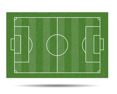Futbol alanı veya futbol alan arka plan. Vektör yeşil mahkemeye oyun oluşturma.
