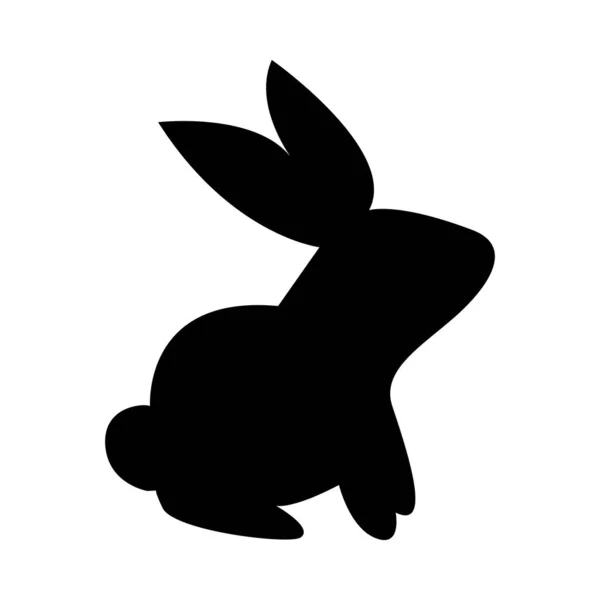 Kaninchensilhouette Vektor Osterhase Kann Als Schablone Oder Vorlage Für Festliche — Stockvektor