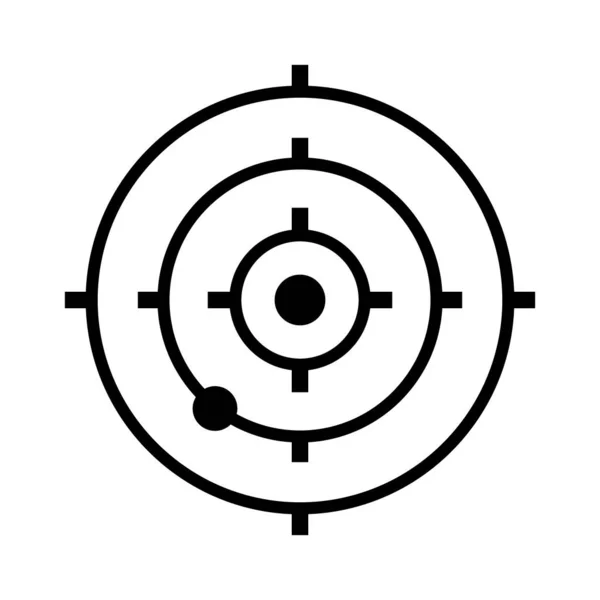 Vektor Radarsymbol Flachen Stil Auf Weißem Hintergrund — Stockvektor