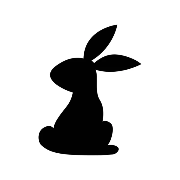 Kaninchensilhouette Vektor Osterhase Kann Als Schablone Oder Vorlage Für Festliche — Stockvektor