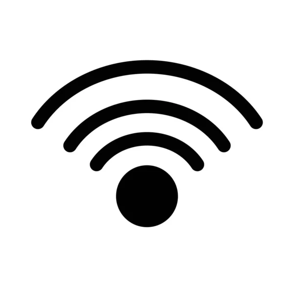 Signal Wifi Pin Locator Icon Vector Sur Blanc — Image vectorielle