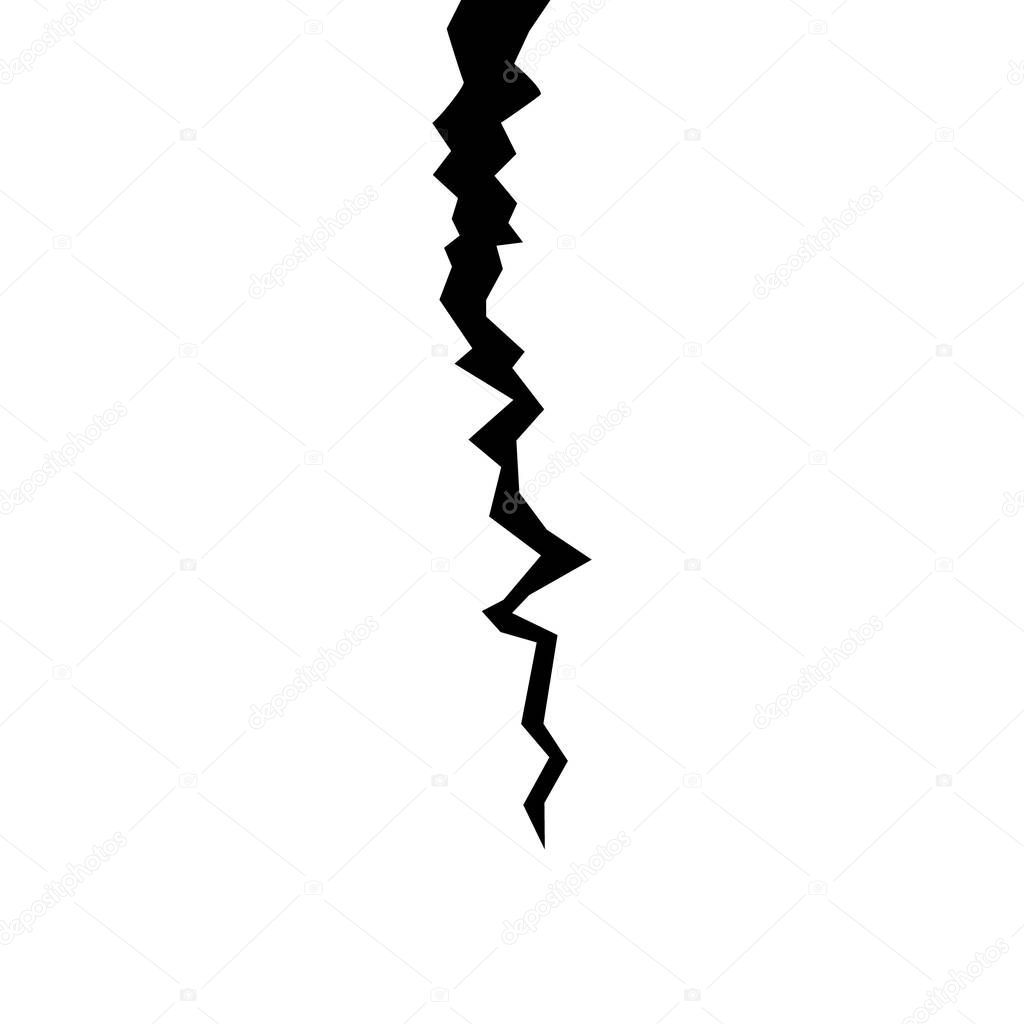 Earth crack isolated on background vector illustration