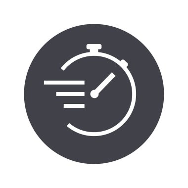 Beyaz arkaplanda kronometre çizgisi vektör simgesi