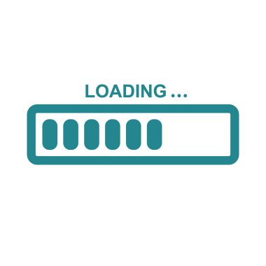 Vektör yükleme çubuğu. Durum simgesi yükle