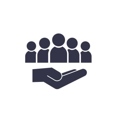 Beyaz arka planda vatandaşlar için kamu hizmetleri