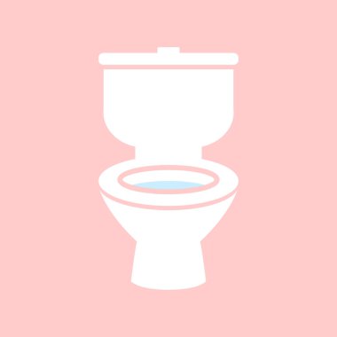 Tuvalet vektörü simgesi. Tesisat ortamı beyaz arkaplanda izole edildi