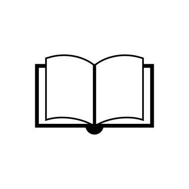 Beyaz arkaplanda vektör kitabı simgesi biçimi