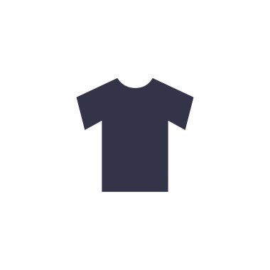 Beyaz arkaplanda tişört vektörü simgesi. Giysiler