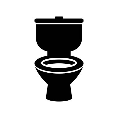 Tuvalet vektörü simgesi. Tesisat ortamı beyaz arkaplanda izole edildi