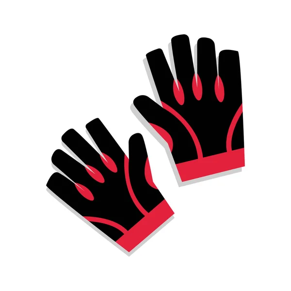 Handskar För Säkerhet Vit Bakgrund Ikon — Stock vektor