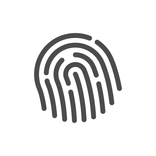 ID app icon. Touch ID. Fingerprint icon, symbol, sign, web. Vector illustration. EPS 10