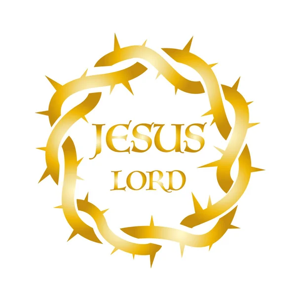 Lettres Bibliques Art Chrétien Nom Jésus Chaque Genou Fléchira — Image vectorielle