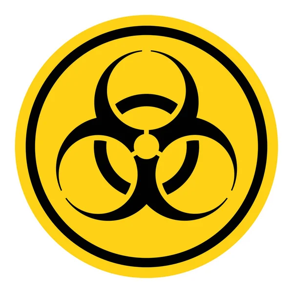 Προειδοποίηση Κινδύνου Κίτρινο Σημάδι Εικονίδιο Φορέα Βιολογικού Κινδύνου Απομονωμένο Λευκό — Διανυσματικό Αρχείο