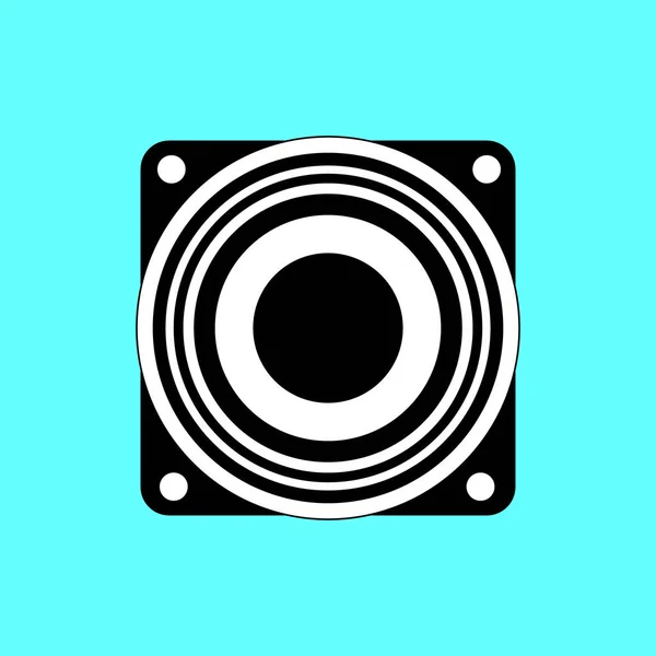 Bass Professional Loudspeaker Icon Flat Style — 스톡 벡터