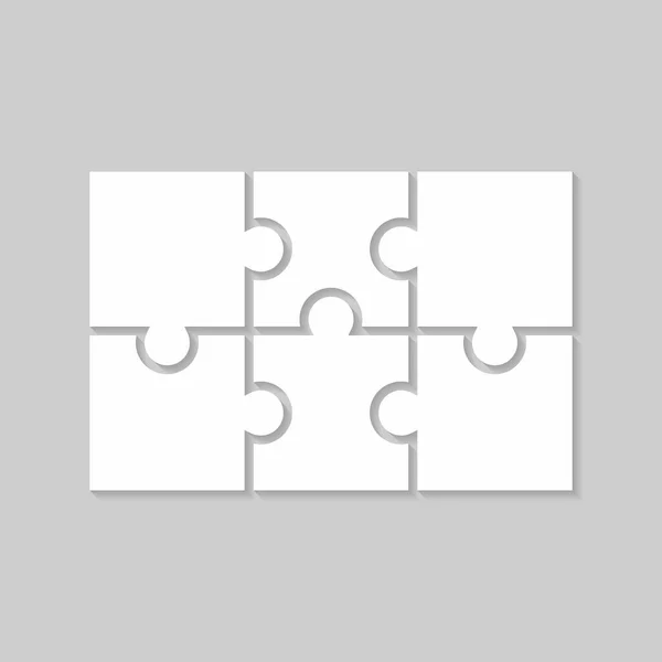 6 Puzzle Pieces Vector Art Stock Images Depositphotos