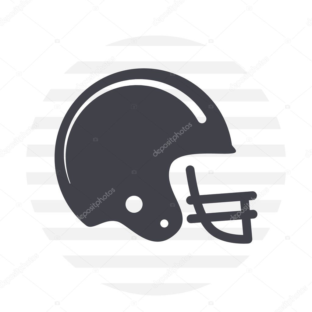 helmets football team helmet outline on white background