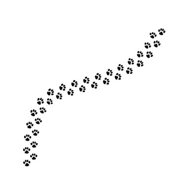 Pençe vektör ayak izi kedi.