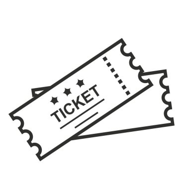 Bilet vektör simgesi.