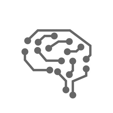 Beyaz arkaplandaki soyut beyin