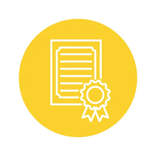 Vector certificate icon. — Stock Vector