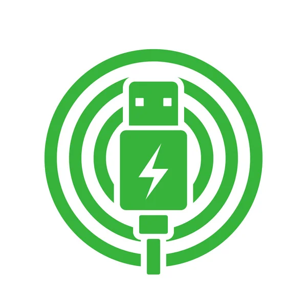 Usb charging plug icon — Stock Vector