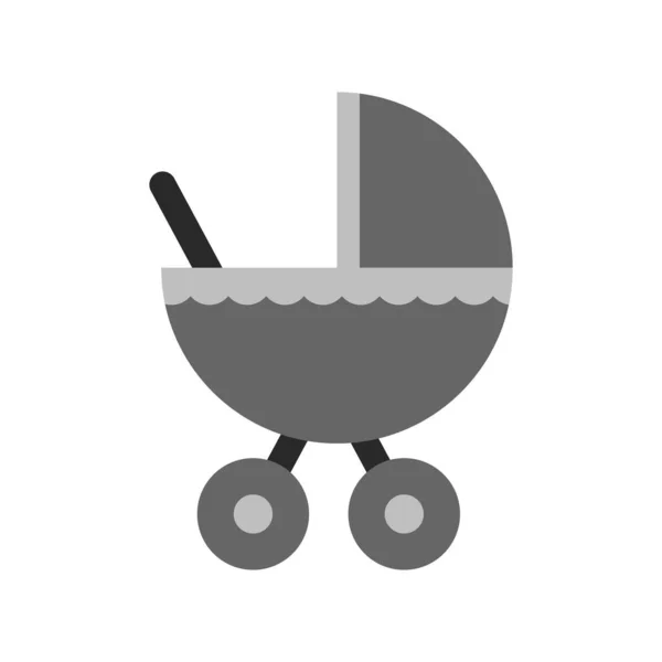 Baby wandelwagen vector pictogram — Stockvector