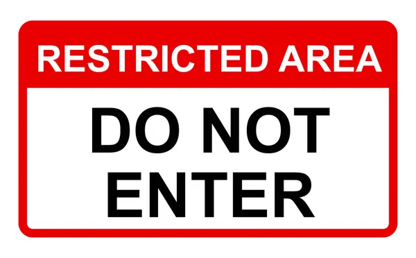 Signe vectoriel interdit Zone réglementée — Image vectorielle