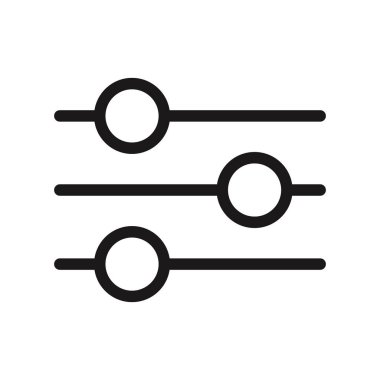 settings icon, line style, editable vector