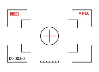 Kamera çerçeve vizör vektör ekran