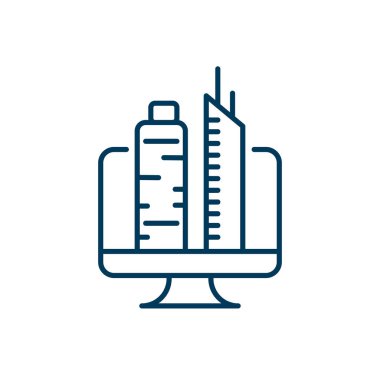 Taslak girişim vektör simgesi. Pazarlama kavramından izole edilmiş basit çizgi elemanı çizimi. düzenlenebilir vektör vuruşu simgesi