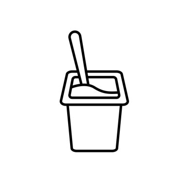 Sıra biçiminde yoğurt simgesi