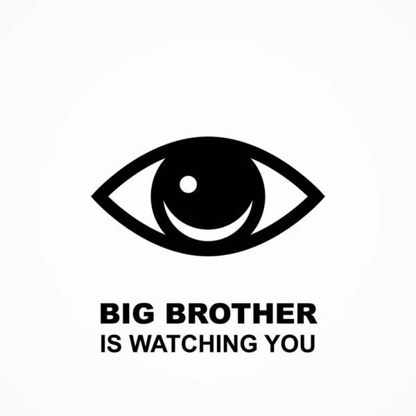 Big brother is watching you poster. Vector — Stock Vector