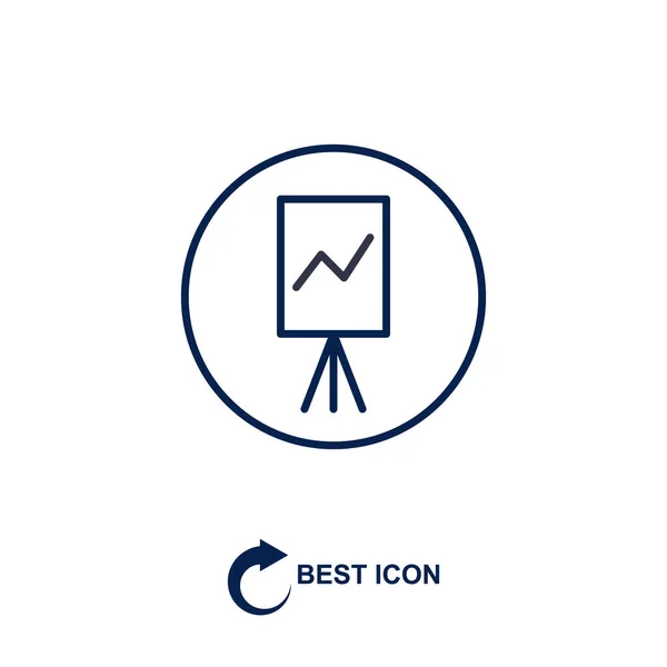 Business Growing Chart Presentation Icon on white . vector design — 图库矢量图片