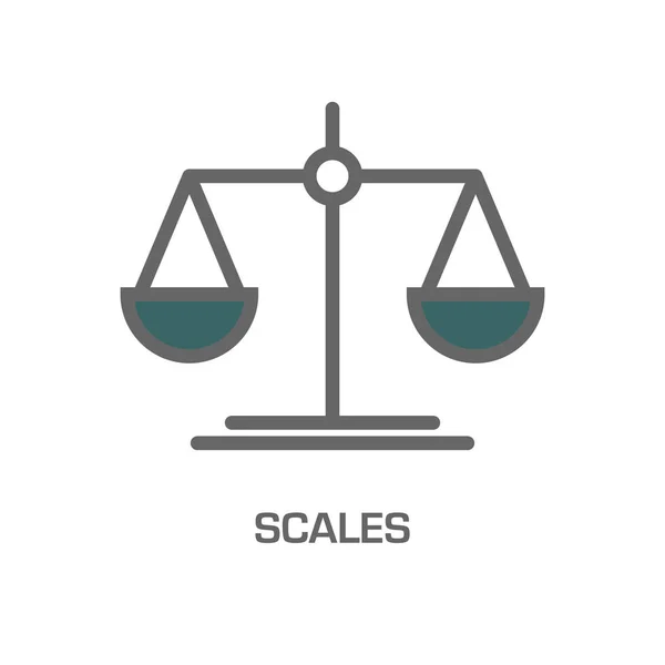 Escalas de Ícone Juustice, Escala de Direito Icon Ilustração vetorial Eps10 —  Vetores de Stock