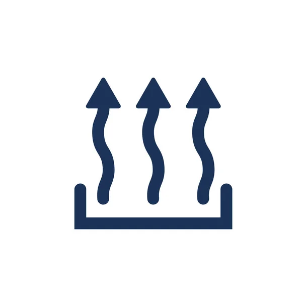 Icono de calor tres flecha arriba icono — Vector de stock
